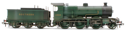 Bespoke Weathered S4102-06 LB&SCR K Class 2-6-0 Southern Bulleid Malachite Green No.2350 Steam Locomotive