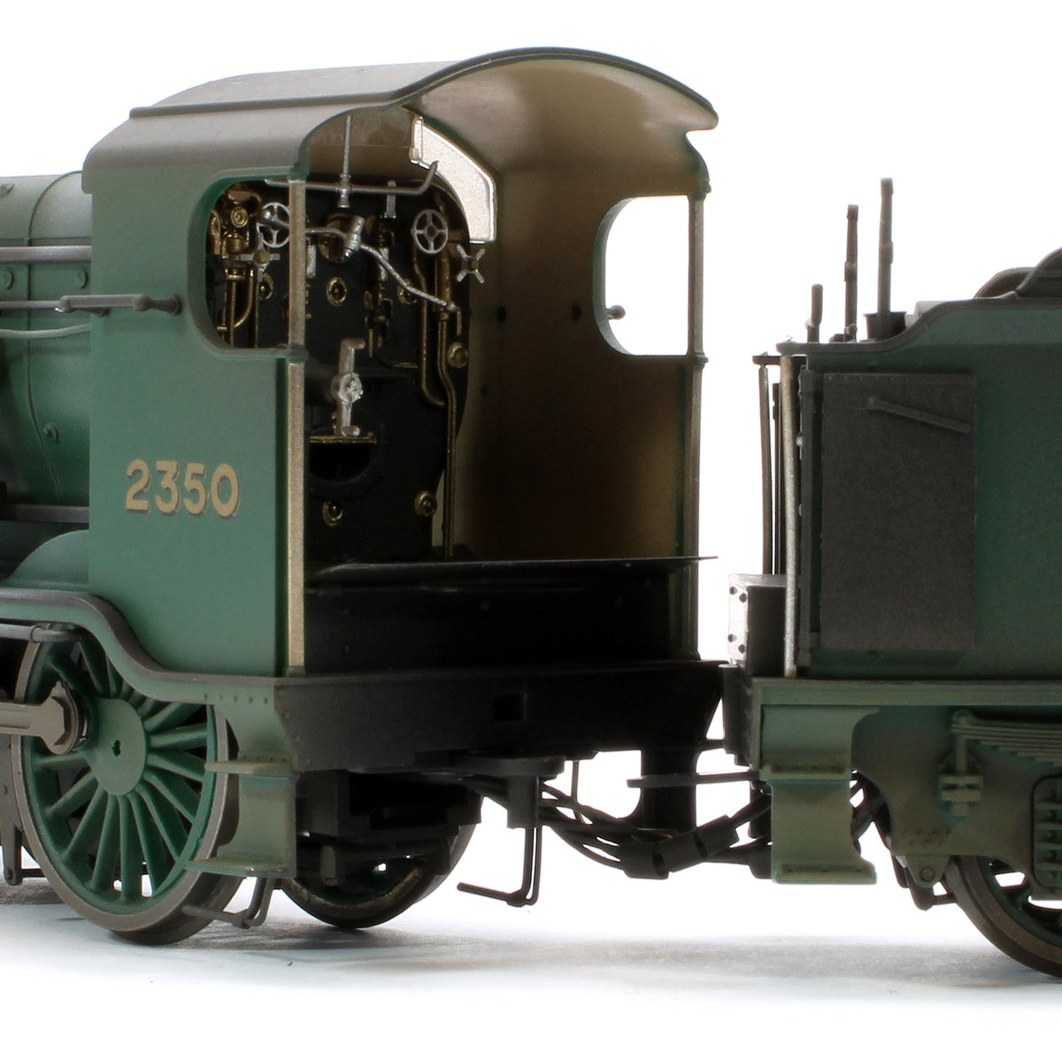 Bespoke Weathered S4102-06 LB&SCR K Class 2-6-0 Southern Bulleid Malachite Green No.2350 Steam Locomotive