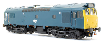 Pre-Owned Class 25 252 (LMR) BR Rail Blue with full yellow ends (single, central double arrows) and head code panel Diesel Locomotive
