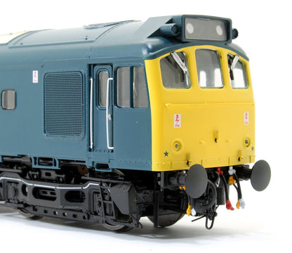 Pre-Owned Class 25 252 (LMR) BR Rail Blue with full yellow ends (single, central double arrows) and head code panel Diesel Locomotive