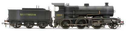 Bespoke Weathered S4102-07 LB&SCR K Class 2-6-0 Southern Bulleid War Time Black No.2352 Steam Locomotive