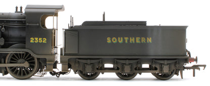 Bespoke Weathered S4102-07 LB&SCR K Class 2-6-0 Southern Bulleid War Time Black No.2352 Steam Locomotive