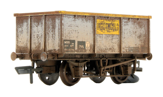 Pre-Owned R6615 BR 27T MSO Steel Tippler BR Grey & Yellow 'INGOTMOULD' No.B384378 - Weathered