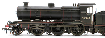 Bespoke Weathered S4102-09 LB&SCR K Class 2-6-0 BR Black Early Emblem No.32343 Steam Locomotive