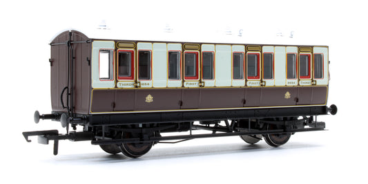 Pre-Owned 4 Wheel Composite 1st / 3rd 3654 LNWR Livery Genesis Coach - With Working Lights