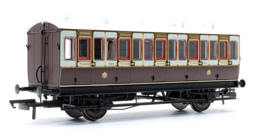 Pre-Owned 4 Wheel 3rd 896 LNWR Livery Genesis Coach - With Working Lights
