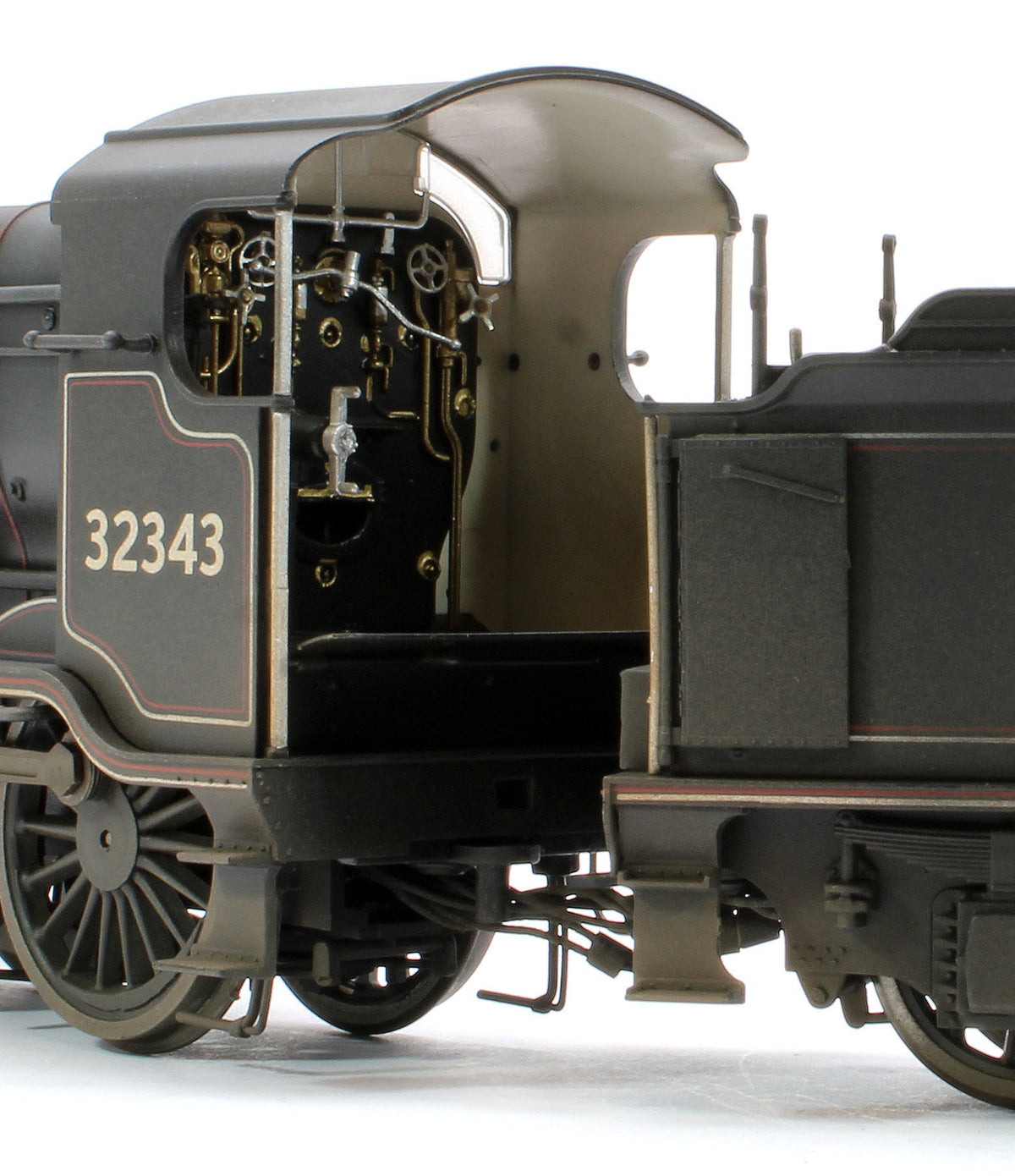 Bespoke Weathered S4102-09 LB&SCR K Class 2-6-0 BR Black Early Emblem No.32343 Steam Locomotive