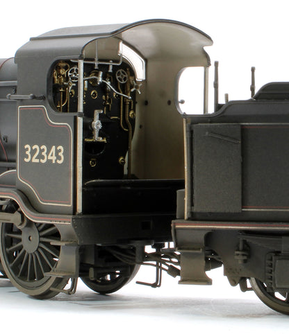 Bespoke Weathered S4102-09 LB&SCR K Class 2-6-0 BR Black Early Emblem No.32343 Steam Locomotive