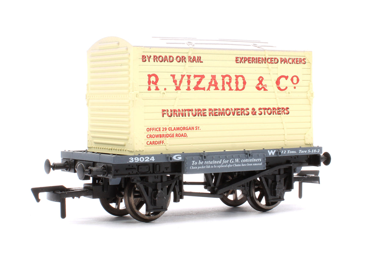 Pre-Owned GW No.39024 12T Conflat Wagon with 'R.Vizard & Co' Container