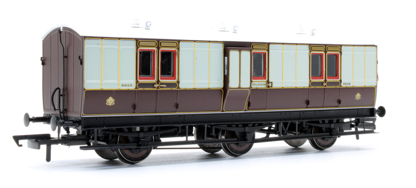 Pre-Owned 6 Wheel Full Brake In LNWR Livery - With Working Lighting