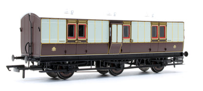 Pre-Owned 6 Wheel Full Brake In LNWR Livery - With Working Lighting