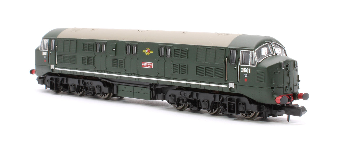 Pre-Owned Class 41 'Warship' Disc Headcode D601 'Ark Royal' BR Green (Late Crest) Diesel Locomotive