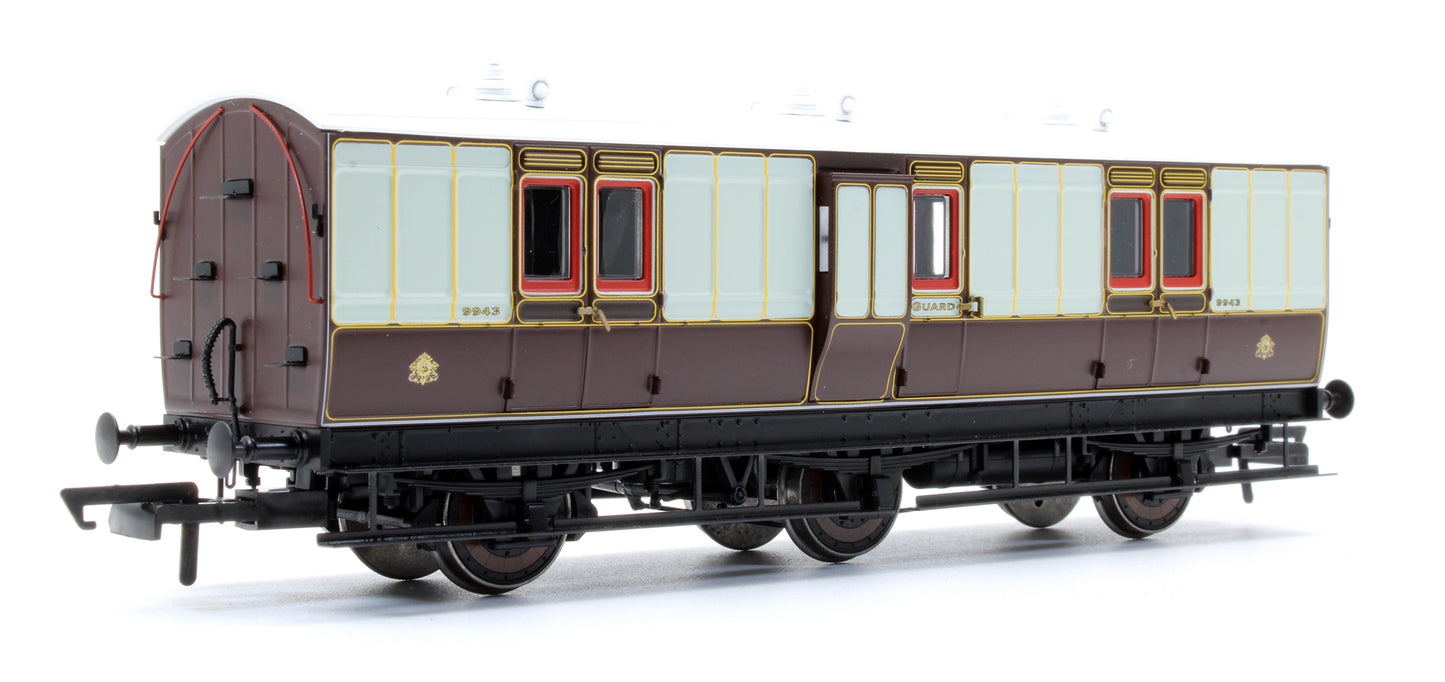 Pre-Owned 6 Wheel Full Brake In LNWR Livery - With Working Lighting