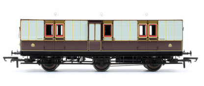 Pre-Owned 6 Wheel Full Brake In LNWR Livery - With Working Lighting
