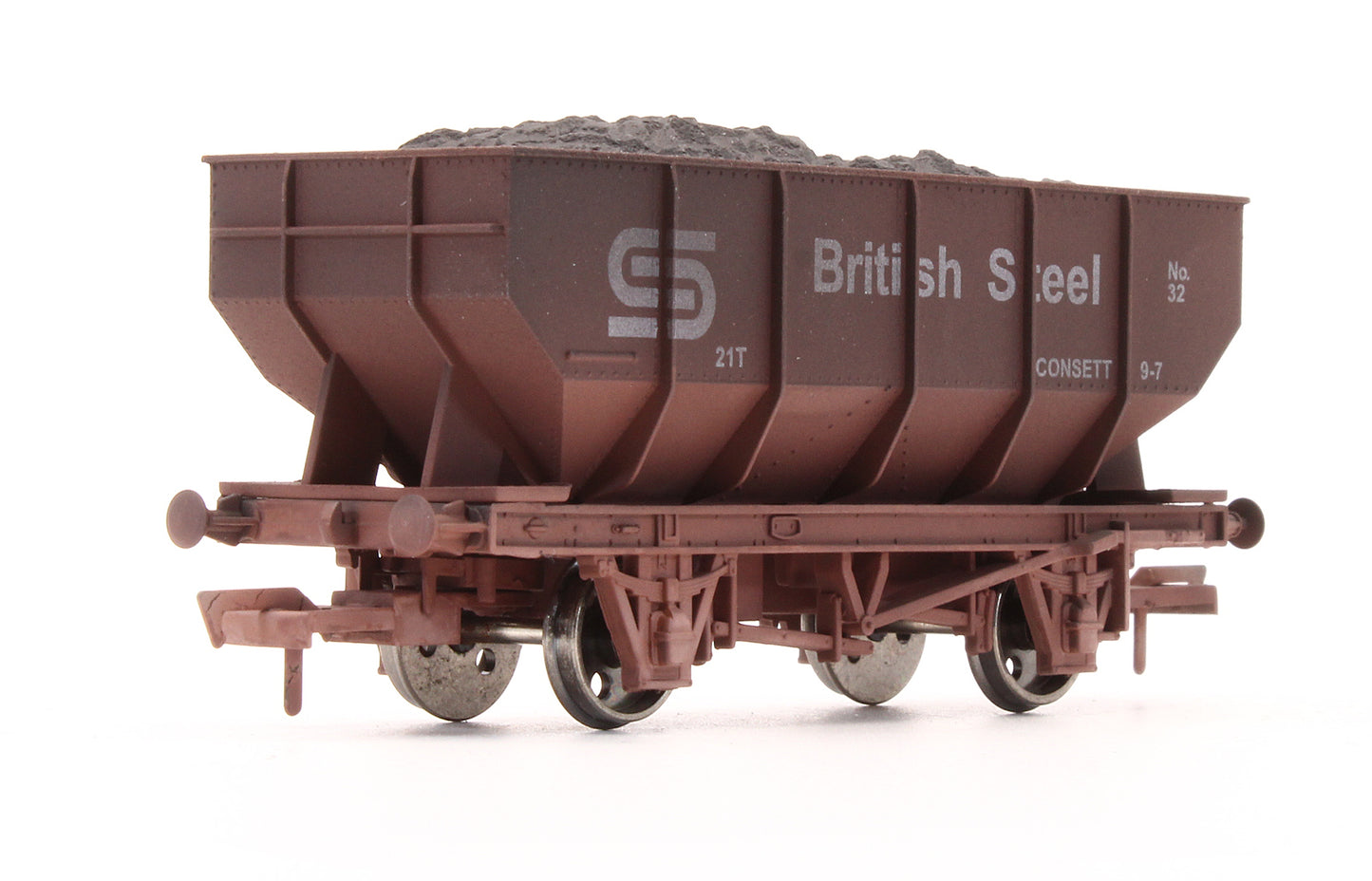 Pre-Owned 4F-034-101 British Steel 21T Hopper Wagon No.32 - Weathered