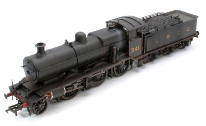 Bespoke Weathered S4102-01 LB&SCR K Class 2-6-0 LBSC Black No.341 Red Lining Steam Locomotive