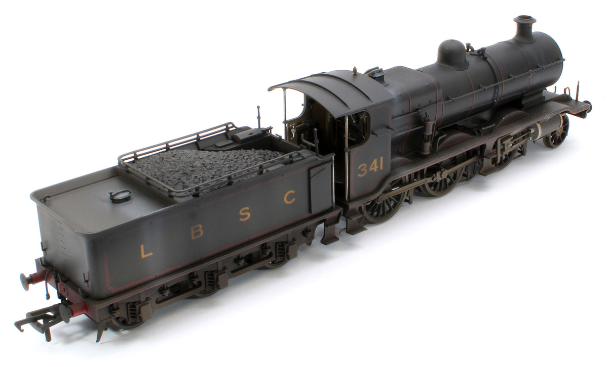 Bespoke Weathered S4102-01 LB&SCR K Class 2-6-0 LBSC Black No.341 Red Lining Steam Locomotive