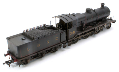 Bespoke Weathered S4102-01 LB&SCR K Class 2-6-0 LBSC Black No.341 Red Lining Steam Locomotive