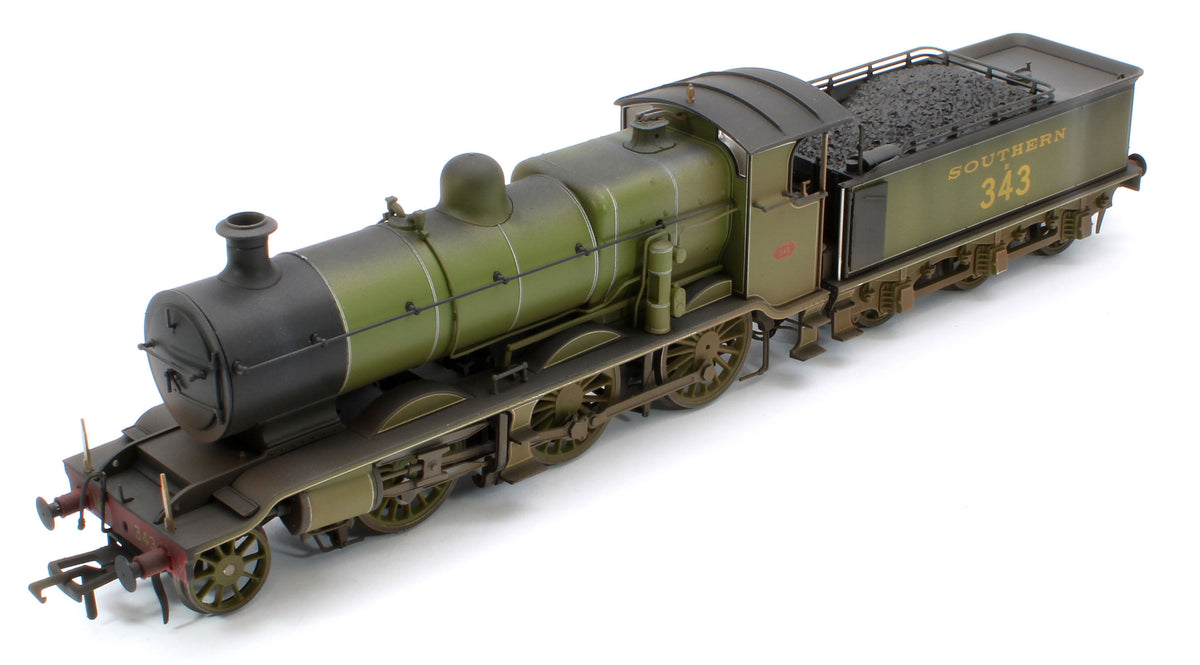 Bespoke Weathered S4102-03 LB&SCR K Class 2-6-0 Southern Maunsell SR Urie Sage Green No.343 Steam Locomotive