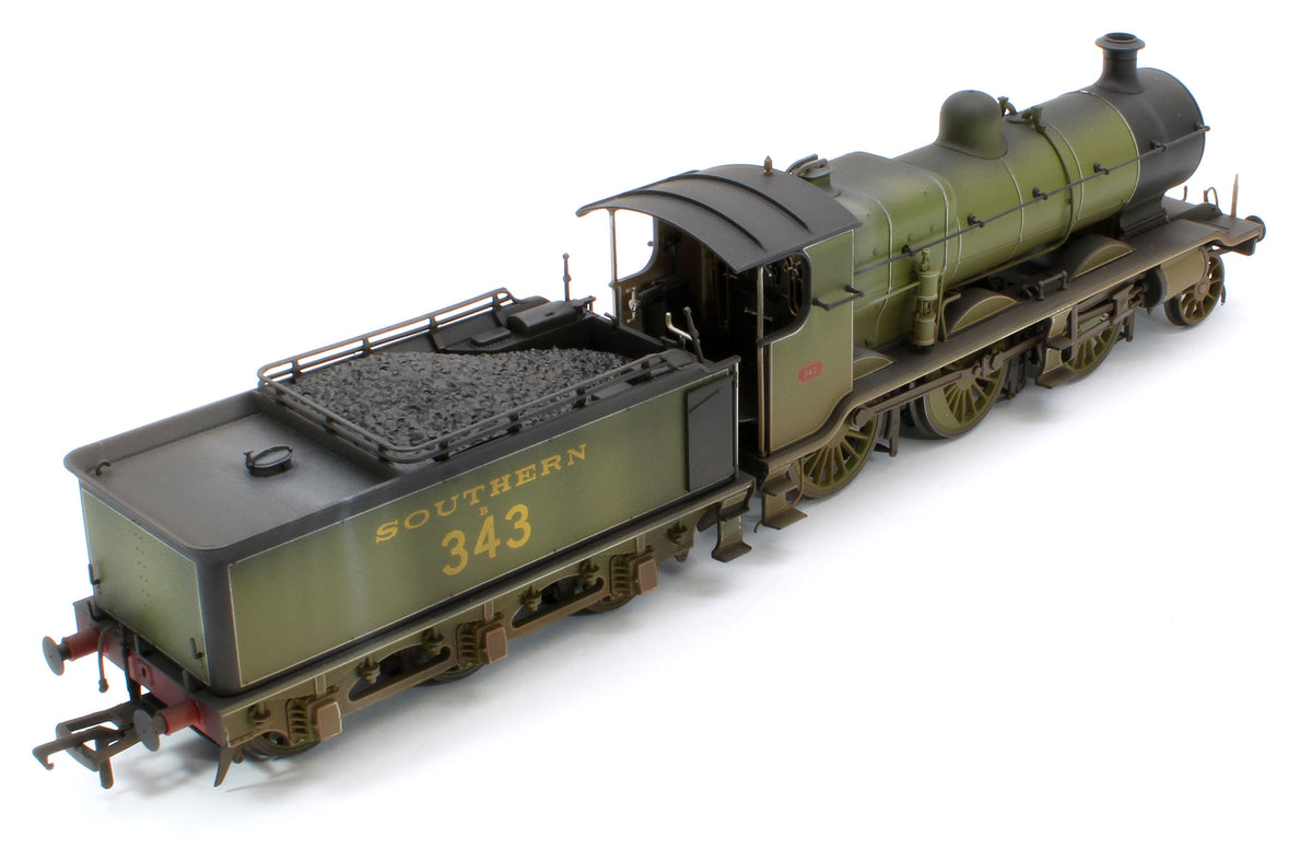 Bespoke Weathered S4102-03 LB&SCR K Class 2-6-0 Southern Maunsell SR Urie Sage Green No.343 Steam Locomotive