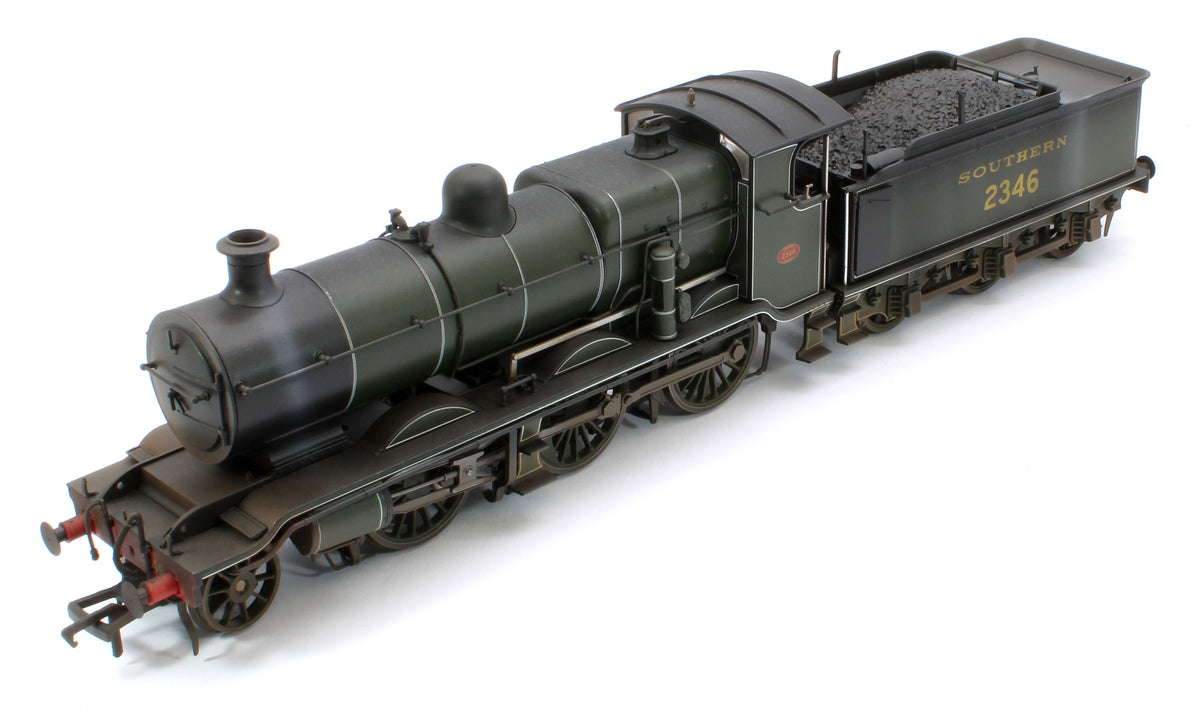 Bespoke Weathered S4102-04 LB&SCR K Class 2-6-0 Southern Maunsell Dark Olive Green No.2346 Steam Locomotive