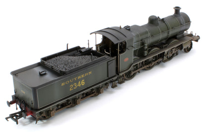 Bespoke Weathered S4102-04 LB&SCR K Class 2-6-0 Southern Maunsell Dark Olive Green No.2346 Steam Locomotive