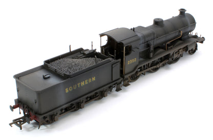 Bespoke Weathered S4102-07 LB&SCR K Class 2-6-0 Southern Bulleid War Time Black No.2352 Steam Locomotive