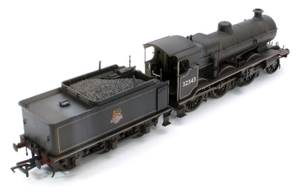 Bespoke Weathered S4102-09 LB&SCR K Class 2-6-0 BR Black Early Emblem No.32343 Steam Locomotive
