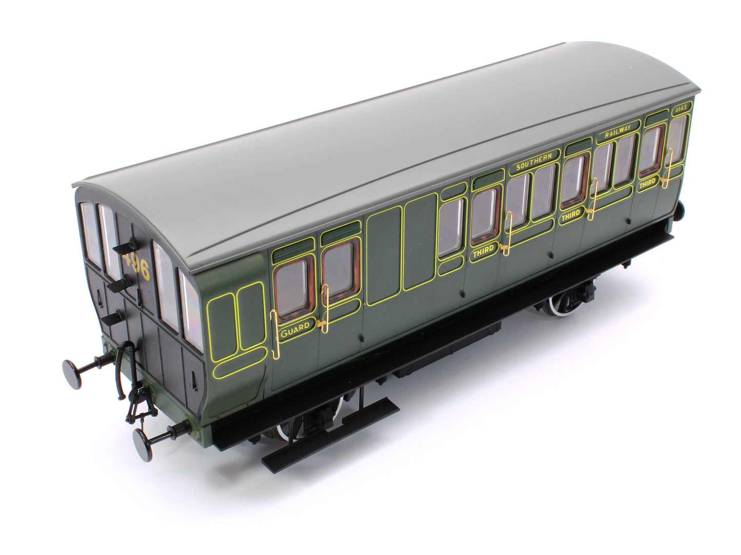 Stroudley 4 Wheel Electrically Lit Brake 3rd Southern Lined Green 4143