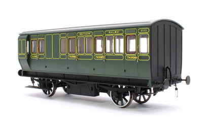 Stroudley 4 Wheel Electrically Lit Brake 3rd Southern Lined Green 4143 - DCC & Light Bar Fitted