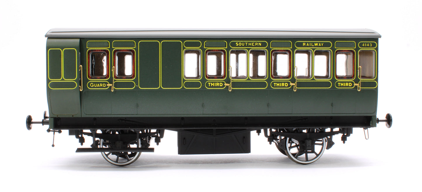 Stroudley 4 Wheel Electrically Lit Brake 3rd Southern Lined Green 4143