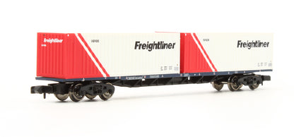 Pre-Owned 63ft Bogie Wagon With Two 30ft Containers 'Freightliner'
