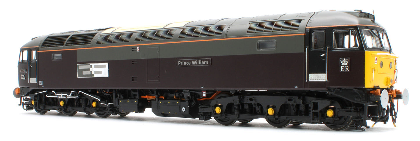 CM-47798-R-SFW Highly Detailed Premium Weathered Class 47 RES Royal Livery 'Prince William' No.47798 Diesel Locomotive - DCC Sound