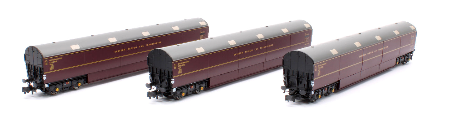 Newton Chambers Car Transporter Eastern Region BR Lined Maroon E96288/289/290E - Pack 1