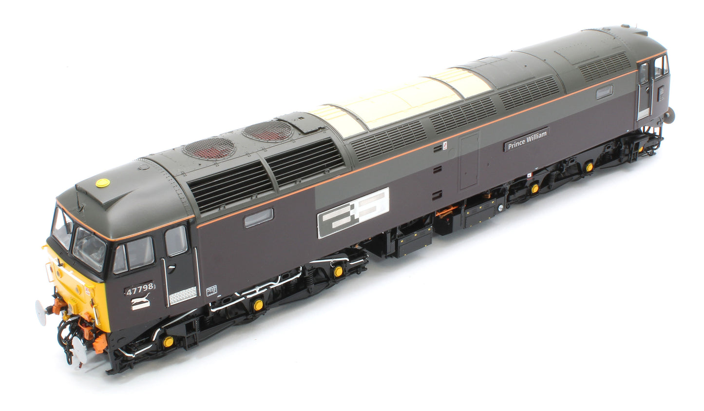 CM-47798-R-SFW Highly Detailed Premium Weathered Class 47 RES Royal Livery 'Prince William' No.47798 Diesel Locomotive - DCC Sound