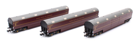 Newton Chambers Car Transporter Eastern Region BR Lined Maroon E96286/293/297E - Pack 2