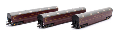 Newton Chambers Car Transporter Eastern Region BR Lined Maroon E96287/291/294E - Pack 3