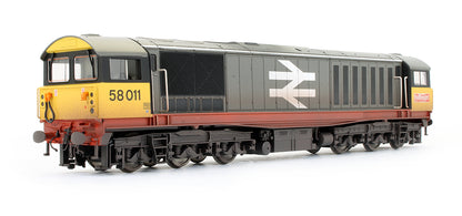 Pre-Owned E84005 Class 58011 BR Railfreight Red Stripe Diesel Locomotive (Weathered)