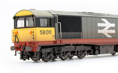 Pre-Owned E84005 Class 58011 BR Railfreight Red Stripe Diesel Locomotive (Weathered)