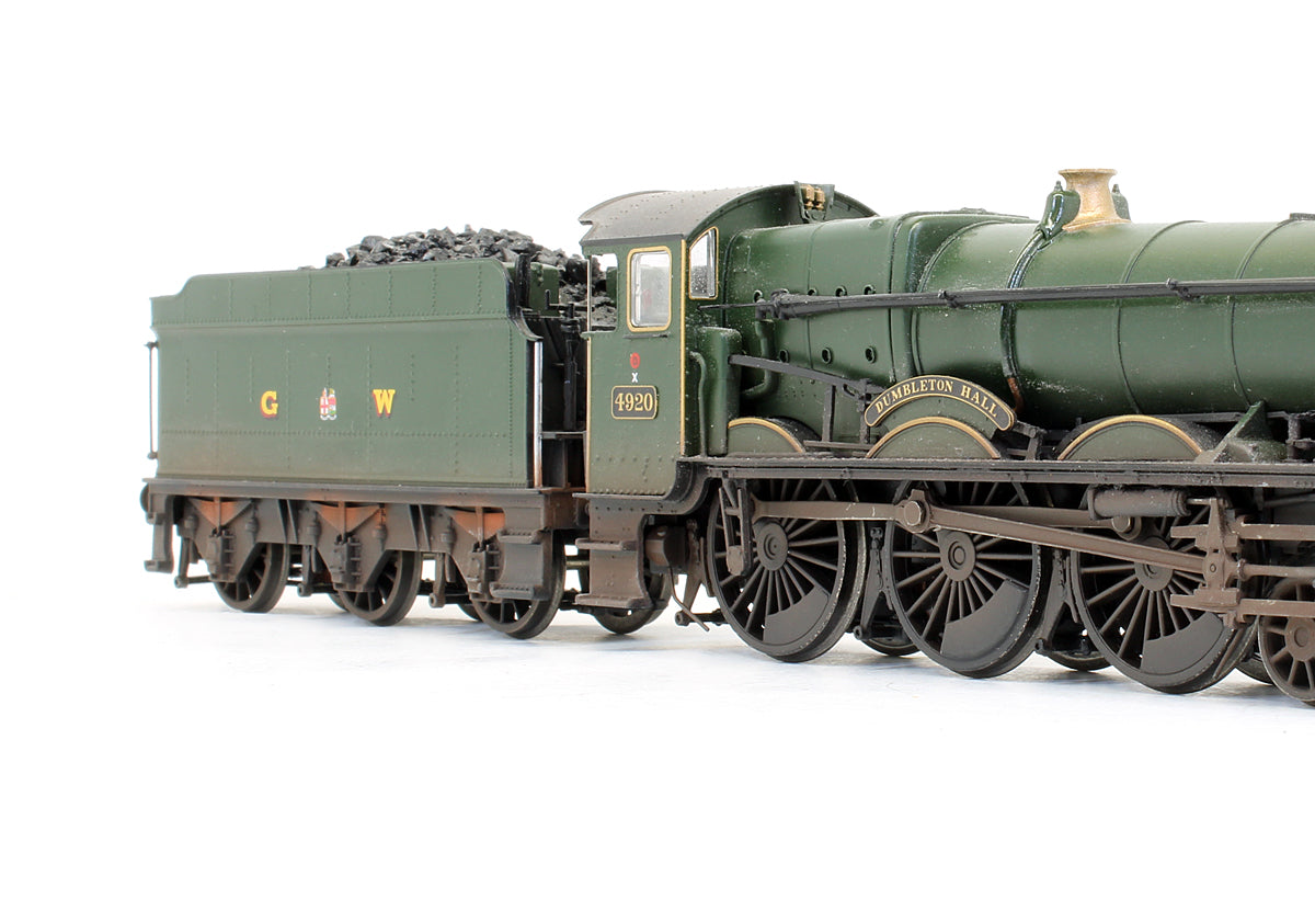 Pre-Owned Hall Class 4920 'Dumbleton Hall' GWR Lined Green Steam Locomotive - Custom Weathered