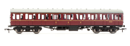 Pre-Owned BR Lined Maroon MK1 Suburban Composite Coach 'M41014' - With Fitted Passenger Figures