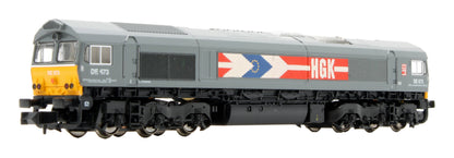 Pre-Owned Kato K10818 Class 66 DE 673 in HGK Livery