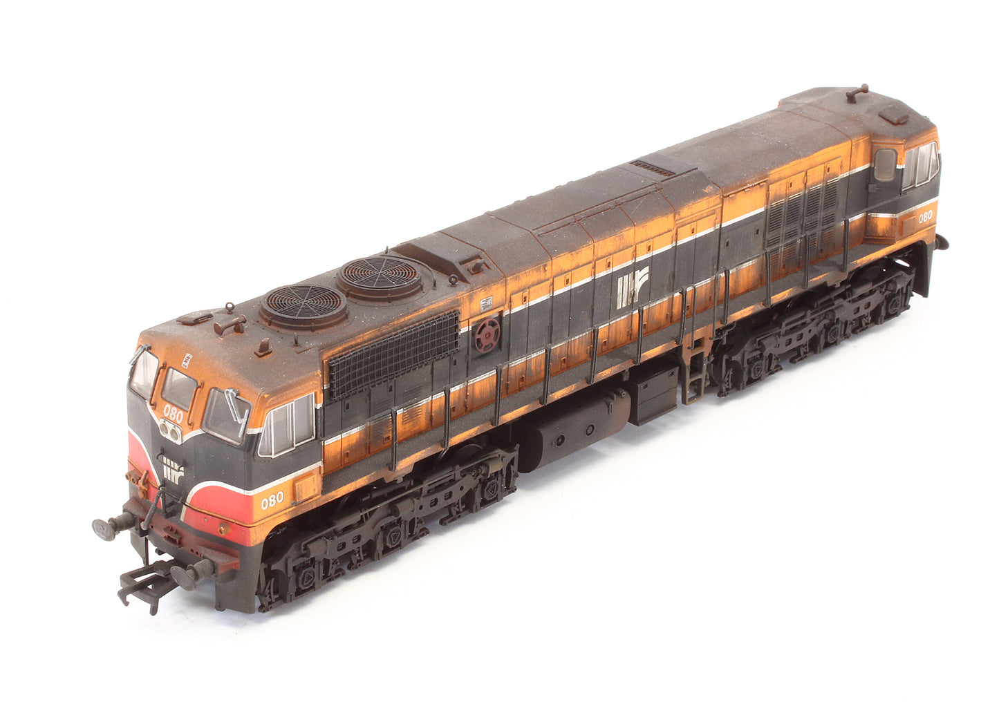 Pre-Owned MM0080 Irish Rail Class 071 Orange / Black 080 Diesel Locomotive - Custom Weathered