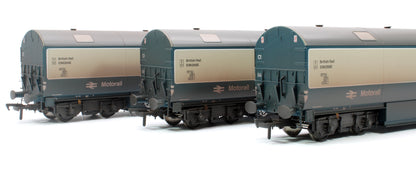 Pre-Owned Newton Chambers Car Transporter BR Motorail BR Blue/Grey NVV E96288/289/293E - Weathered - Pack 3