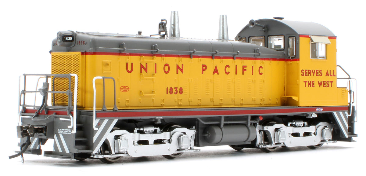 027096 HO EMD SW9 (DC/Silent): Union Pacific - As Delivered Slogan: #1838