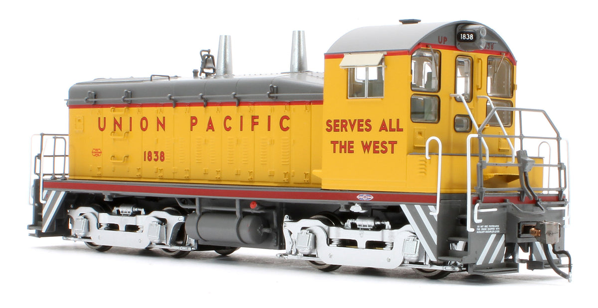 027096 HO EMD SW9 (DC/Silent): Union Pacific - As Delivered Slogan: #1838