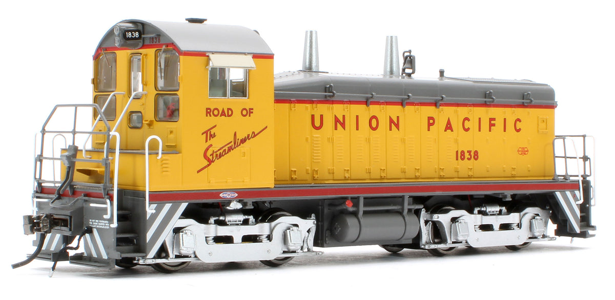 027096 HO EMD SW9 (DC/Silent): Union Pacific - As Delivered Slogan: #1838