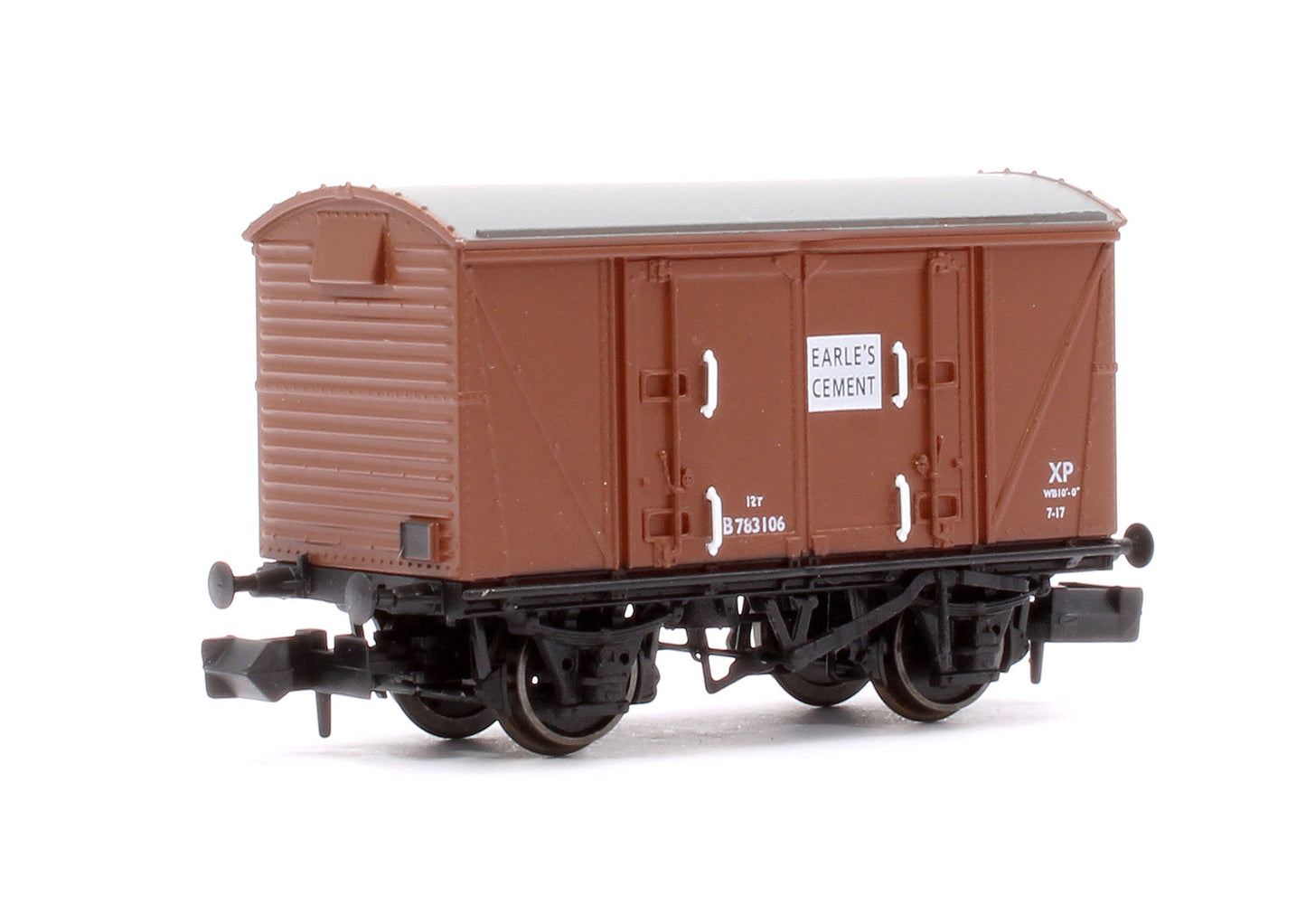 Set of 3 BR 12T Vanwide Ventilated Vans, BR Bauxite (Early) Earle's Cement