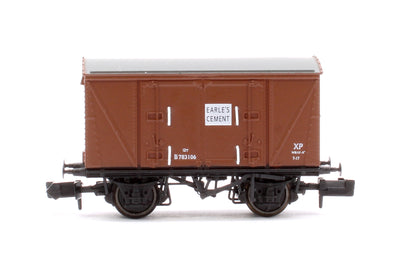 Set of 3 BR 12T Vanwide Ventilated Vans, BR Bauxite (Early) Earle's Cement