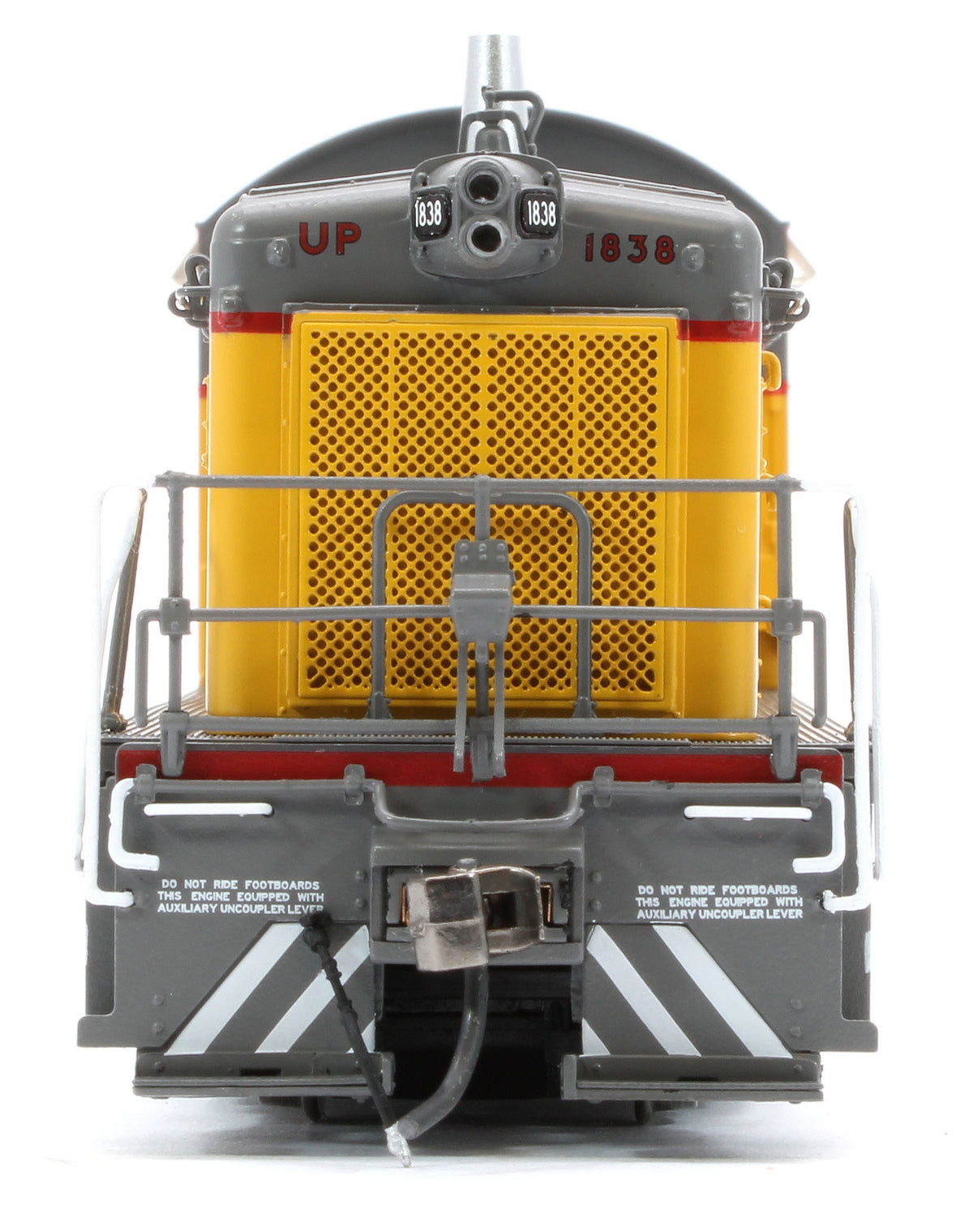 027096 HO EMD SW9 (DC/Silent): Union Pacific - As Delivered Slogan: #1838
